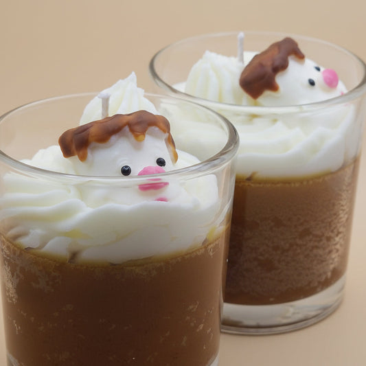 Handgemaakte sojawas geurkaars Marshmallow Cocoa, winter kaars cadeau