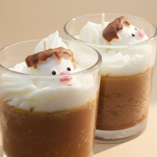 Handgemaakte sojawas geurkaars Marshmallow Cocoa, winter kaars cadeau
